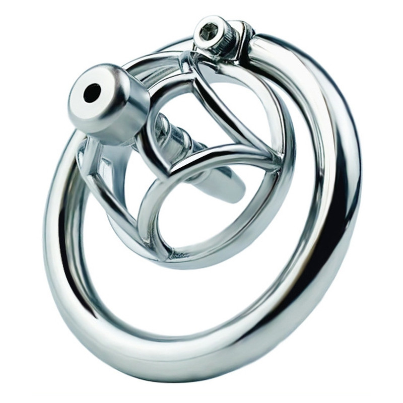 CockLock Cage de chasteté en métal avec Plug d'urètre Hexy 3 x 3.3cm